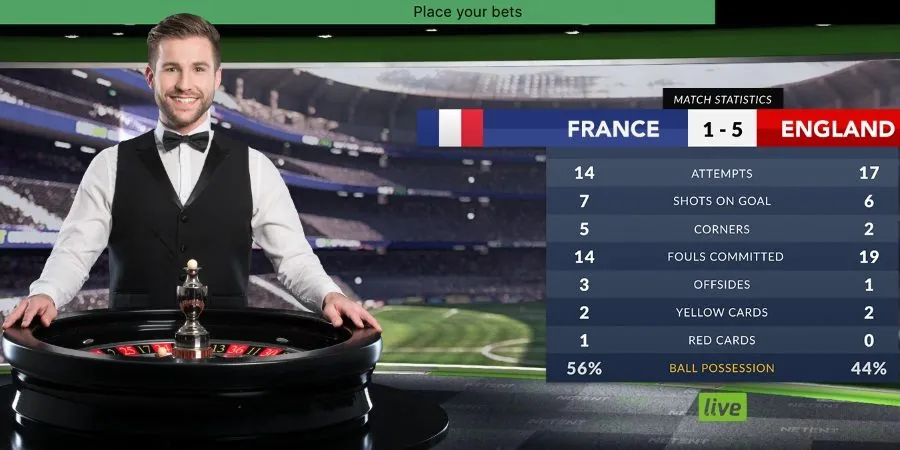 WM Live Sports Roulette från NetEnt