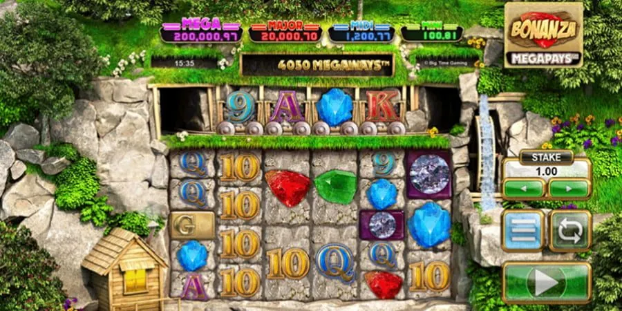 Bonanza är första spelet med Megapays och 4 progressiva jackpottar