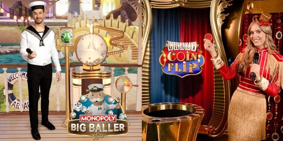 Två nya spelshower i livecasinot