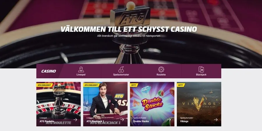 ATG casino, odds och spel på hästar