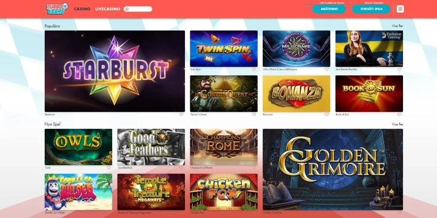 TurboVegas casino recension