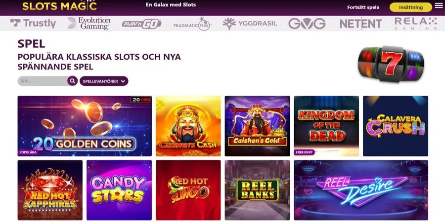 Slots Magic - Nytt casino i April 2023 med fler än 3000 spel