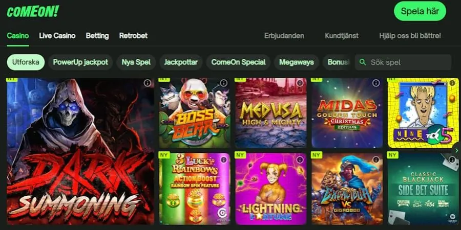 ComeOn casino recension