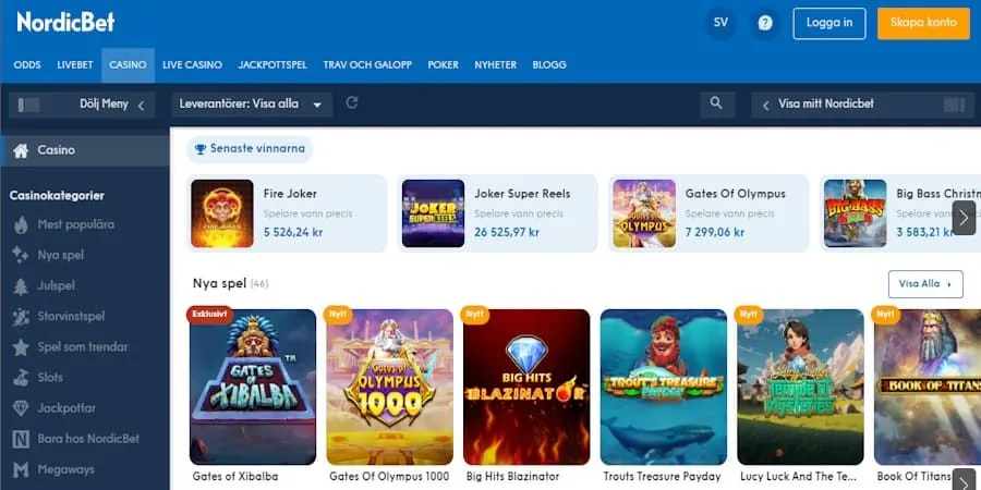 NordicBet casino recension