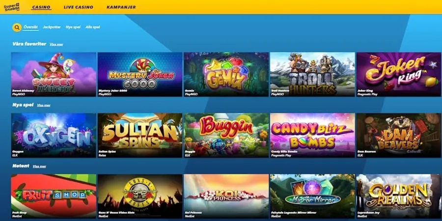 Supersnabbt casinorecension